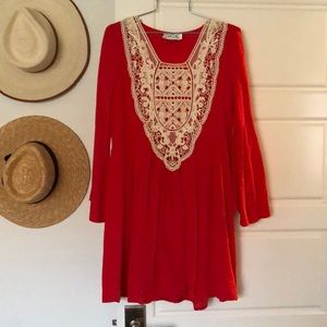 Joy Han red, size M, tunic.
